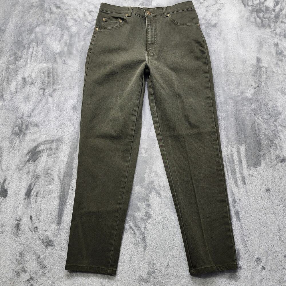 Vintage Style&Co Jeans Womens 10 Green High Rise Tapered Relaxed Mom Stretch